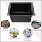 American Built Pro Utility Storage Tote, 13 in L x 13 in W x 7 in H, Black, Styrene, 3 PK 1313 P3 - alternate 4